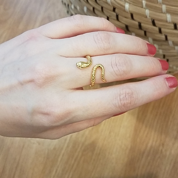I'll Never Tell Jewelry - 3 FOR $10 Gold EP Snake Ring Size 8